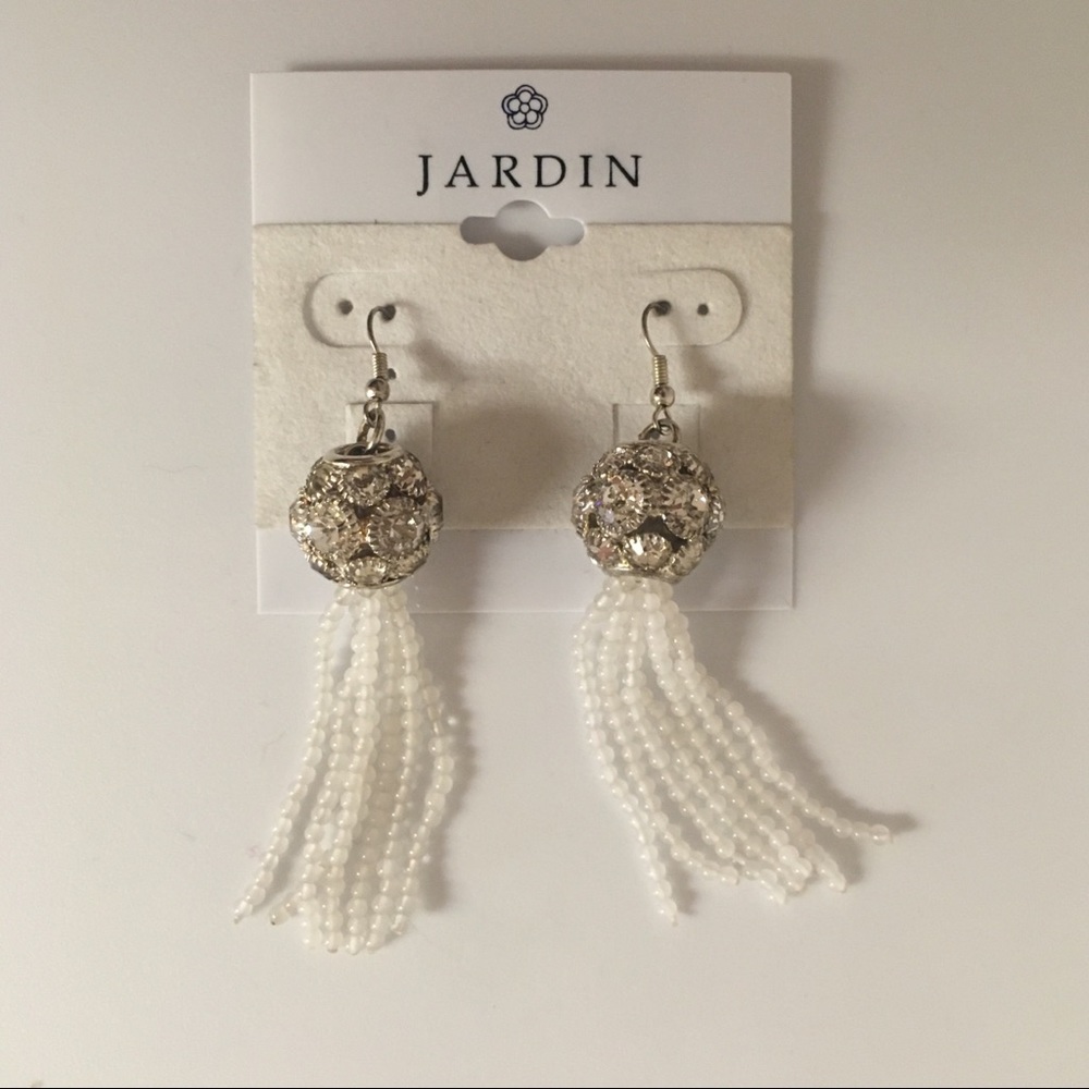 Jardin Crystal Ball Tassel Earrings